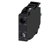 3SU1400-1AA10-1DA0-Contact module with 2 contact elements, 2 NO, screw terminal, for front plate mounting