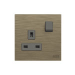 AM23386-AG -  Socket outlet BS Without imprint Antique Gold  - Millenium