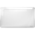 A3G30T_WE - Twin Gang Blank Plate, White