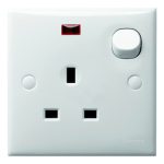 E15NR_WE - S-Classic - switched socket outlet with neon - 1 gang - white