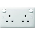 E25R_WE - S-Classic - switched socket outlet - 2 gangs - white