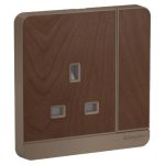 SCHNEIDER E8315_WD-Switched socket, AvatarOn, screw terminal, IP20, wood