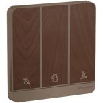 E8333DMWS_WD- AvatarOn, 3switches,16AX,250V,1way, LED, Wood