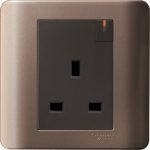 E8415-SZ - ZENcelo 13A 1Gang Double pole switched socket