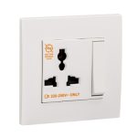 SCHNEIDER KB113LS_WE - Vivace 13A 250V 1Gang 3Pin Dolly Switched Universal Socket,White