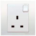SCHNEIDER KB15_WE -VIVACE  13A 250V 1 Gang Switched Socket