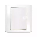 E3031H1_EWWW - 1 Gang 1 Way Horizontal Dolly Switch with White LED, White