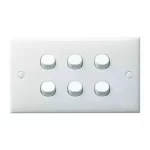 ET36/1/2A -  S-Classic - 1-way switch - 6 gangs - white - redesign