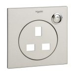 UC15_XBS - Ulti - 1 Gang 13A Switched Socket Cover Plate - Brushed Silver