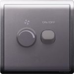 E8232V450F_LS-450W 240V 1 Gang Fan Controller with Switch, Lavendar Silver