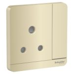 Schneider AvatarOn - E8315_15N_WG - Switched socket, AvatarOn, LED, screw terminal, IP20, wine gold