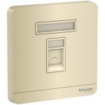 Schneider AvatarOn - E8331RJS_WG - wallplate for keystone RJ45, Wine Gold