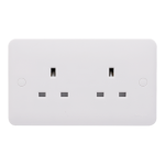 GGBL3060S- Lisse - Unswitched socket - 2 gang - 13 A 230 V - white