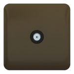 SCHNEIDER GGBL7030BMBS-Lisse - Satellite Socket F Type - 1 gang Mocha Bronze with Black Interior