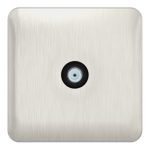 SCHNEIDER_GGBL7030BSSS-Lisse - Satellite Socket F Type - 1 gang Stainless Steel with Black Interior