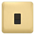 SCHNEIDER GGBL7071C6BSBS-Lisse - Data - 1 gang RJ45 Cat 6 Satin Brass with Black Interior