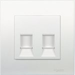 SCHNEIDER KB32RJ6_WE-2 Gang Category 6 Data Outlet with Shutter