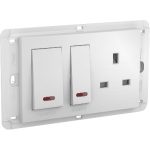 MGU5.616.18 - Unica - cooker control unit socket - 2P + E European - 13/45 A 250 V AC resistiv