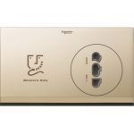 US727H_XCG-Universal Shaver Socket, 100/240VAC, Champagne Gold