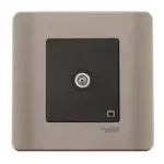 E8431TVSF_SZ - 1 Gang TV Socket Slave, 5-1000MHz, F Connection, Silver Bronze