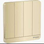 SCHNEIDER E8334L1LED_WG-AvatarOn, 4 switches, 16AX, 250V, 1 way, LED, Wine Gold
