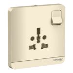 SCHNEIDER E8315TS_WG- switched socket, 2P + 3P, 16 A, 250 V, Wine Gold