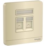 SCHNEIDER E8332RJS5_WG-AvatarOn, wallplate for 2 keystone RJ45, Wine Gold