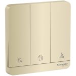 SCHNEIDER E8333DMWS_WG-AvatarOn, 3 switches, 16AX, 250V, 1 way, LED, Wine Gold