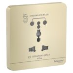 SCHNEIDER E83426TSI_WE-socket-outlet, 10A, 2P + 3P, India, Wine Gold