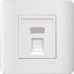 SCHNEIDER E8431RJS_WE-1 Gang Shuttered Wallplate without Modular Jack, White