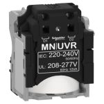 Schneider electric - MN undervoltage release, ComPacT NSX, rated voltage 220/240 VAC 50/60 Hz, 208/277 VAC 60 Hz, screwless spring terminal connections - LV429407