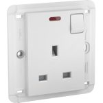 Schneider electric - Unica - 2 switched socket - 2P+E European - 13 A 250 V resistive - white - MGU5.016.18