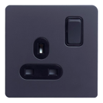 SCHNEIDER GU3410BRB- electric- Ultimate Screwless flat plate - switched socket - 1 gang - textured