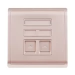 SCHNEIDER E8232RJS4_WG-Pieno 2 Gang Telephone Socket - Keystone On Shuttered Wallplate (WG).