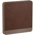SCHNEIDER E8330X_WD-AvatarOn, blank plate, 1 gang, Dark wood