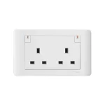 SCHNEIDER E84T25_WE-ZENcelo 13A Twin Switched Socket with Ondicator White