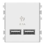 Schneider electric - 2 Ports 2.1A USB, 2 Modules Size, White - 8432USB_WE