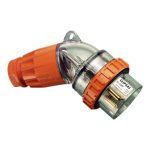 CLIPSAL 56PA532_EO-56 Series Angled Plug IP66, 500V 32A - 5 Round Pins | Electric Orange