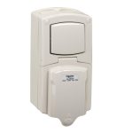 Schneider CSC313_GY - KAVACHA 13A - 250V - Surface Mount 1 Pole Switched Socket - IP56