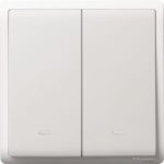 SCHNEIDER E8232L1F20 WE -20A-16AX 250V 2 Gang 1 Way Switch