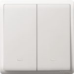 E8232L1F - Pieno - 16A 250V - 2 gang 1 way switch with fluorescent locator