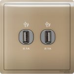 SCHNEIDER E8232USB_WG-Pieno - 2 x 2.1A USB Charger - Wine Gold