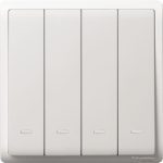 SCHNEIDER E8234L1F_WE-Pieno - 10A 250V - 4 gang 1 way switch with fluorescent locator