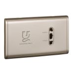 Schneider electric Pieno - 115V/240V universal shaver Unit - horizontal (WG) E82T727H_WG