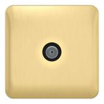 Schneider Lisse - Data Communication - TV/FM - Single Direct Connection Satin Brass Bl int GGBL7010BSB