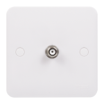 GGBL7030S-Lisse Square edge white moulded - SAT socket F type
