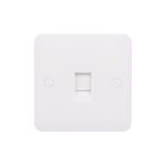 GGBL7051S-Lisse Square edge white moulded - data/telephone socket - RJ11 - matt white