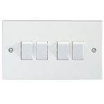 Schneider electric Exclusive - 2-way plate switch - 4 gangs - 10 AX - white GSW4G2W