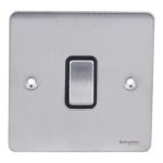 SCHNEIDER GU1212BSS-"Ultimate Flat plate - 2-way plate switch - 1 gang - stainless steel( Subject to availability)"