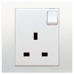 SCHNEIDER KB15_WE -VIVACE 13A 250V 1 Gang Switched Socket